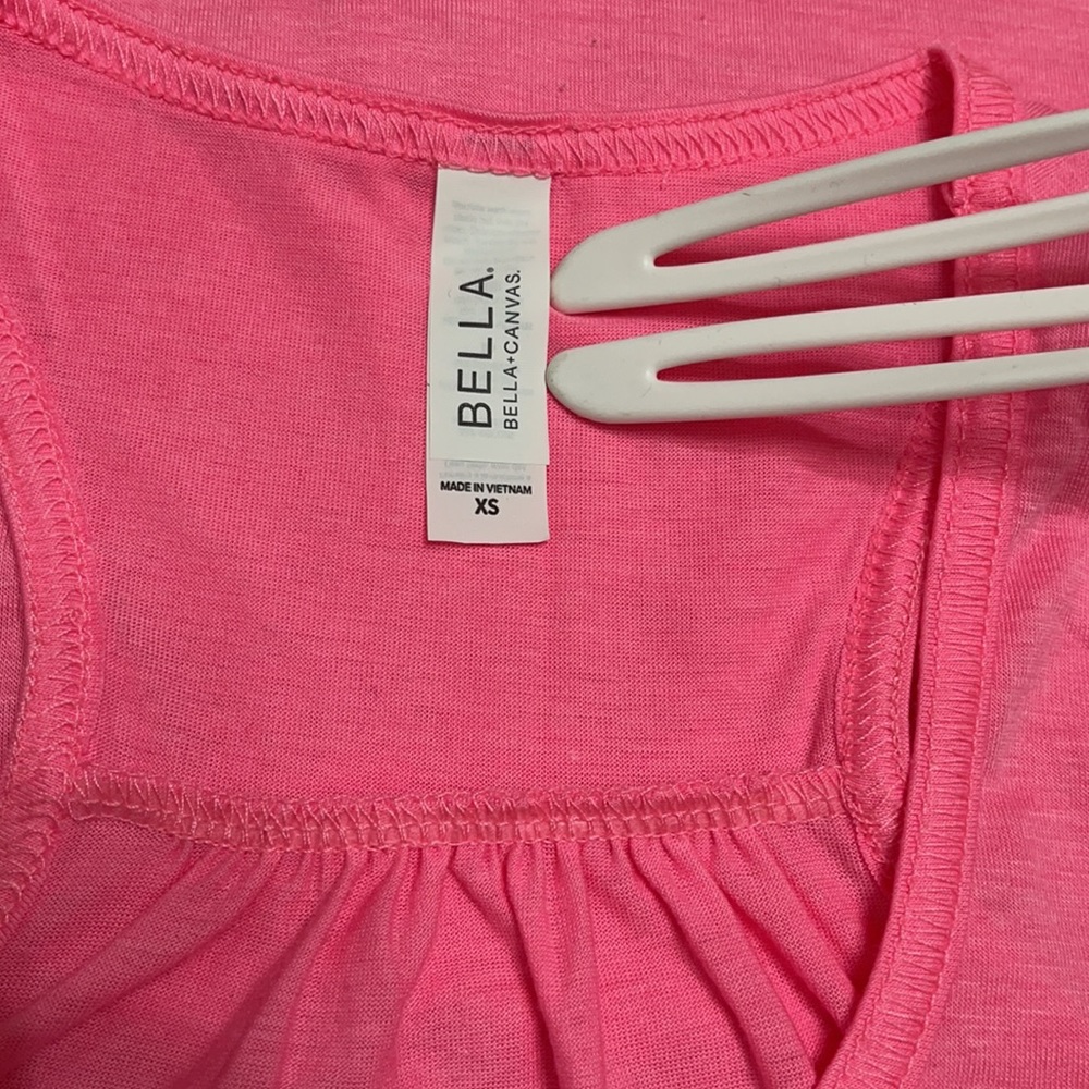 Pink Racerback Style Graphic Racing Tank XS NWOT - Picture 5 of 5